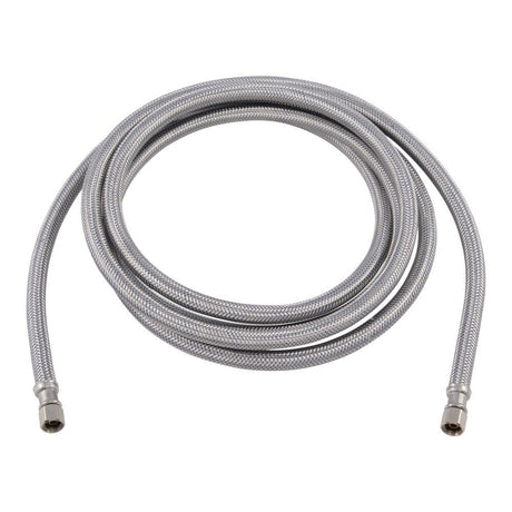 Eastman 41036 10 ft Braided Stainless Steel Icemaker Connector 1/4 in x 1/4 in Compression