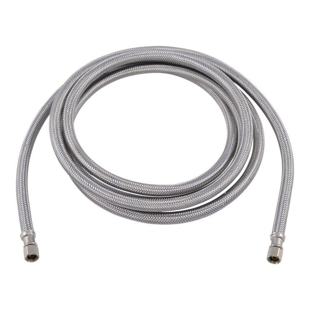 Eastman 41036 10 ft Braided Stainless Steel Icemaker Connector 1/4 in x 1/4 in Compression