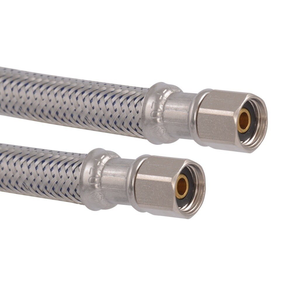 Eastman 41036 10 ft Braided Stainless Steel Icemaker Connector 1/4 in x 1/4 in Compression - 2