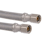 Eastman 41036 10 ft Braided Stainless Steel Icemaker Connector 1/4 in x 1/4 in Compression - 2
