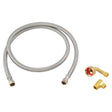 Eastman 41037 4 ft Braided Stainless Steel Universal Dishwasher Supply Line with Adapter Fittings