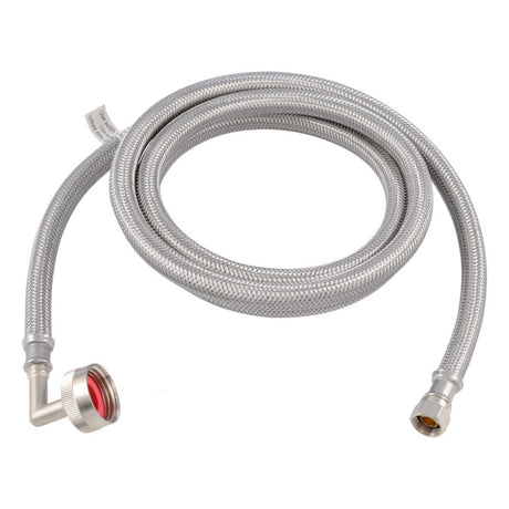 Eastman 41043 6 ft Braided Dishwasher Supply Line with 3/8 in Comp x 3/4 in FHT Elbow
