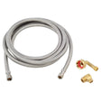 Eastman 41060 10 ft Braided Stainless Steel Dishwasher Supply Line with Compression Fittings