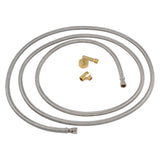 Eastman 41060 10 ft Braided Stainless Steel Dishwasher Supply Line with Compression Fittings - 3