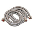 Eastman 41063 5 ft Braided Stainless Steel Washing Machine Hoses (2 Pack)