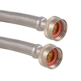 Eastman 41065 5 ft Braided Stainless Steel Washing Machine Hoses with Elbows (2 Pack) - 3
