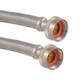 Eastman 41065 5 ft Braided Stainless Steel Washing Machine Hoses with Elbows (2 Pack) - 3