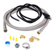 Eastman 41150 6 ft Braided Stainless Steel Dishwasher Installation Kit with Straight Cord