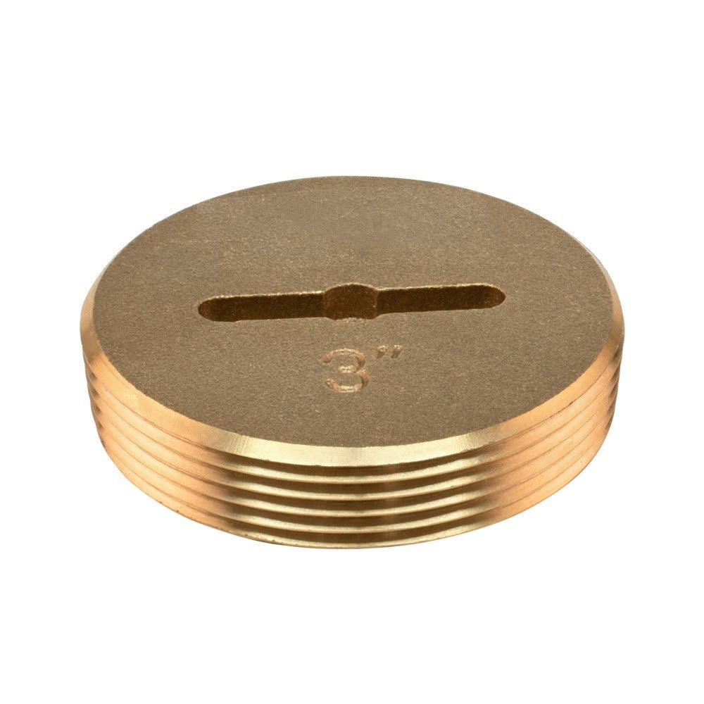 Eastman 42002 3 in. Slotted Brass Cleanout Plug for DWV