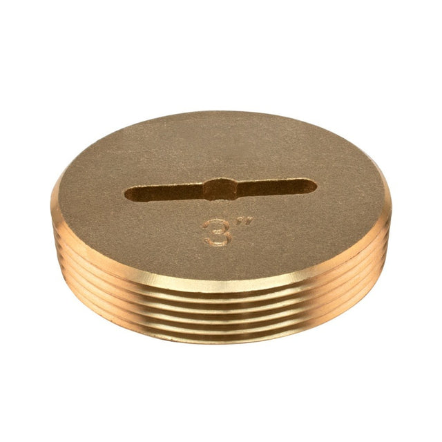 Eastman 42002 3 in. Slotted Brass Cleanout Plug for DWV