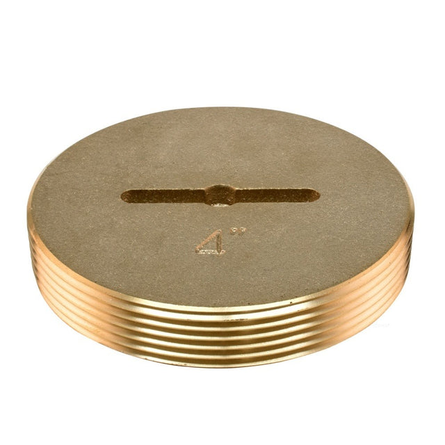 Eastman 42004 4 in. Slotted Brass Cleanout Plug for DWV