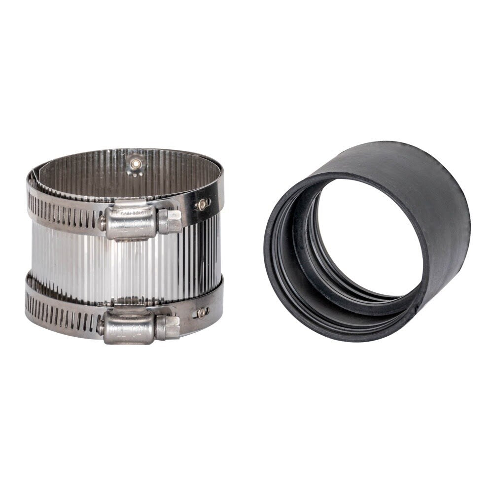 Eastman 43403 2 in. No-Hub Coupling with Neoprene Gasket and Stainless Steel Clamps - 3