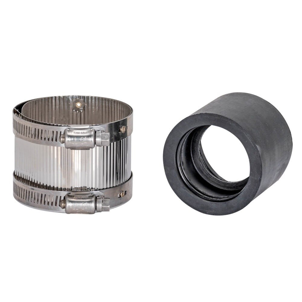 Eastman 43417 2 in. x 1-1/2 in. Neoprene No-Hub Reducing Coupling for Cast Iron Pipe - 3