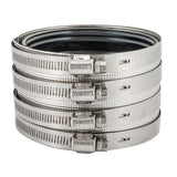 Eastman 43443 4 in. x 4 in. Heavy-Duty No-Hub Pipe Coupling with 4 Bands