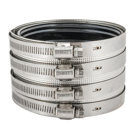 Eastman 43443 4 in. x 4 in. Heavy-Duty No-Hub Pipe Coupling with 4 Bands