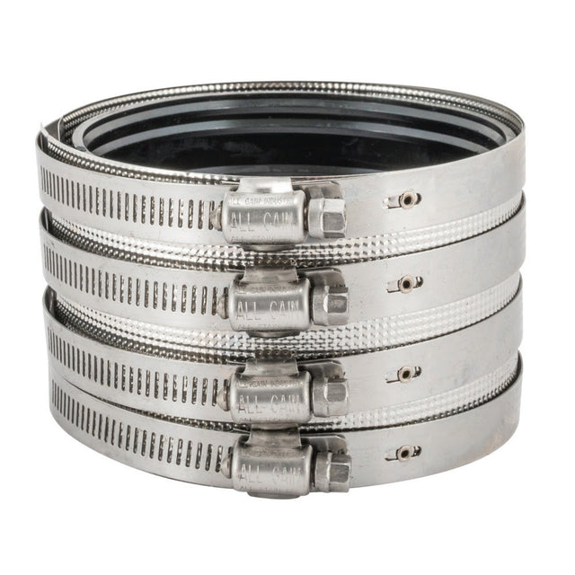 Eastman 43443 4 in. x 4 in. Heavy-Duty No-Hub Pipe Coupling with 4 Bands