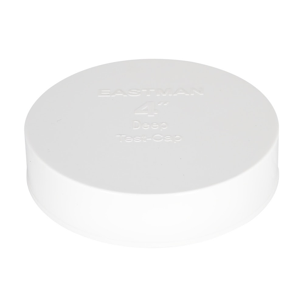 Eastman 43484 4 in Deep PVC Test Cap for DWV Testing