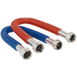 Eastman 437118 18 in. Stainless Steel Water Heater Connectors 3/4 in. FIP x 3/4 in. FIP (2 Pack)