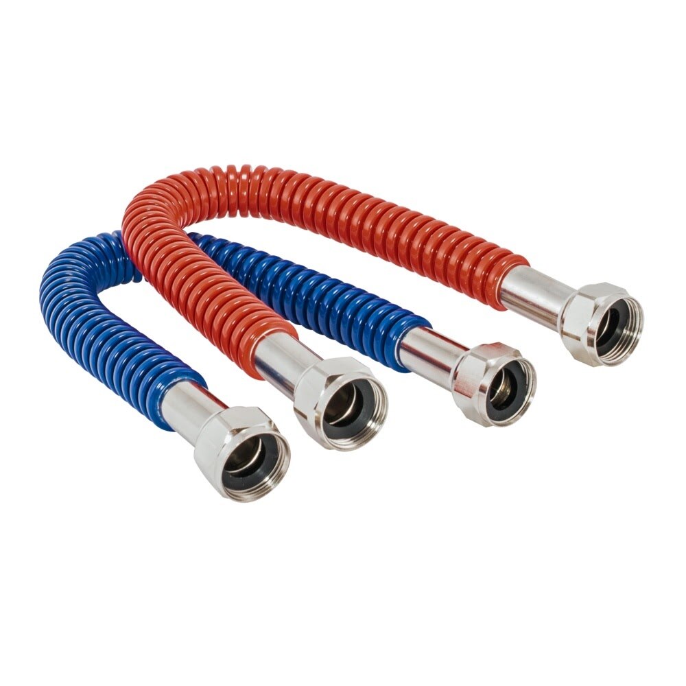 Eastman 437124 24 in. Corrugated Stainless Steel Water Heater Connector 3/4 in. FIP x 3/4 in. FIP (2 Pack)
