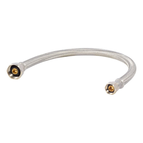 Eastman 48004 16 in. Braided Stainless Steel Faucet Supply Line 1/2 in. IPS x 3/8 in. Compression