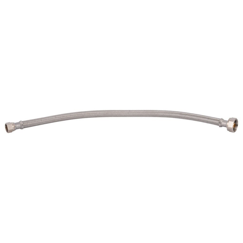 Eastman 48004 16 in. Braided Stainless Steel Faucet Supply Line 1/2 in. IPS x 3/8 in. Compression - 2