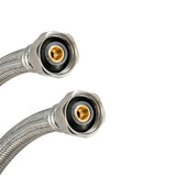 Eastman 48013 1/2 in IPS x 1/2 in IPS x 6 in Braided Stainless Steel Faucet Supply Line with Brass Insert - 3