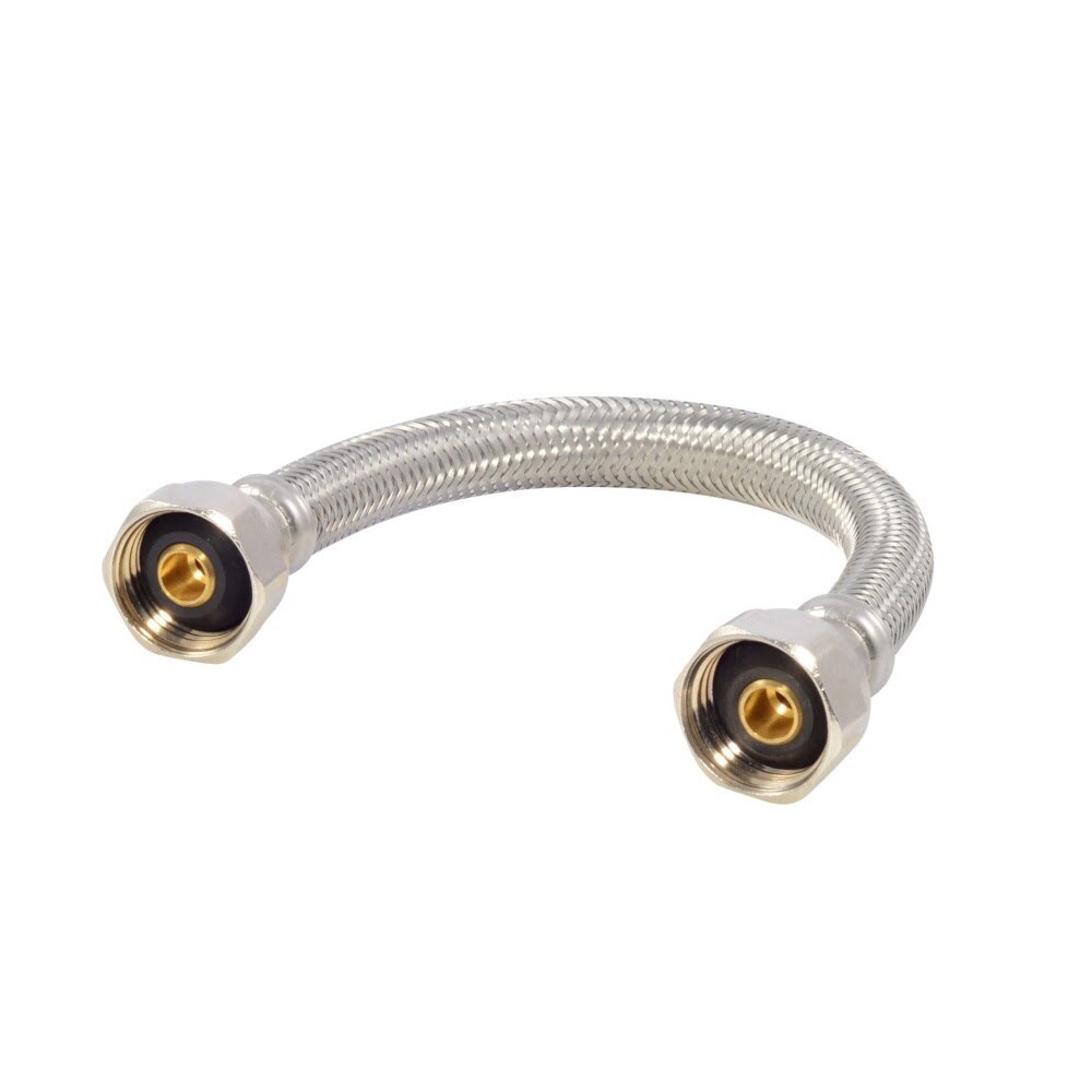 Eastman 48014 1/2 in FIP x 1/2 in FIP x 9 in Braided Stainless Steel Faucet Supply Line