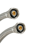 Eastman 48015 1/2 in x 1/2 in x 12 in Braided Stainless Steel Faucet Connector with Brass Insert - 3