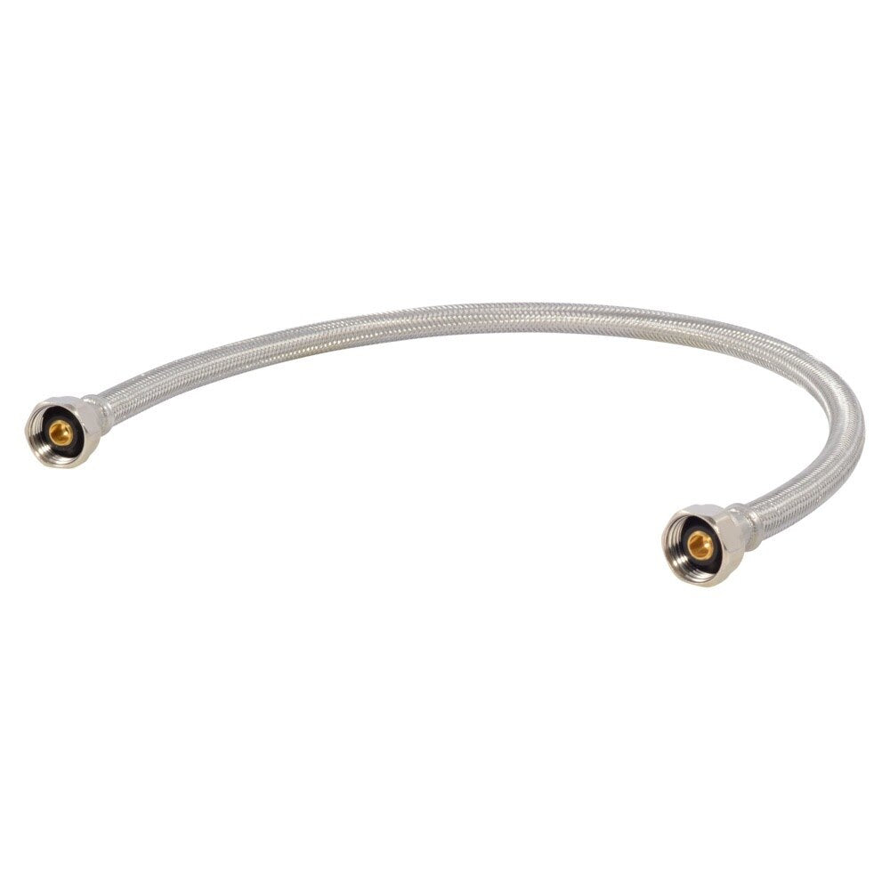 Eastman 48018 1/2 in. IPS x 1/2 in. IPS x 24 in. Braided Stainless Steel Faucet Connector