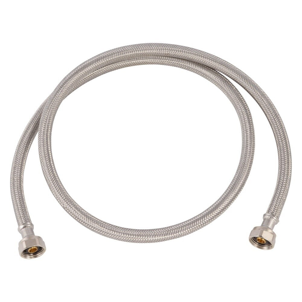 Eastman 48021 1/2 in. IPS x 1/2 in. IPS x 48 in. Braided Stainless Steel Faucet Supply Line with Brass Insert