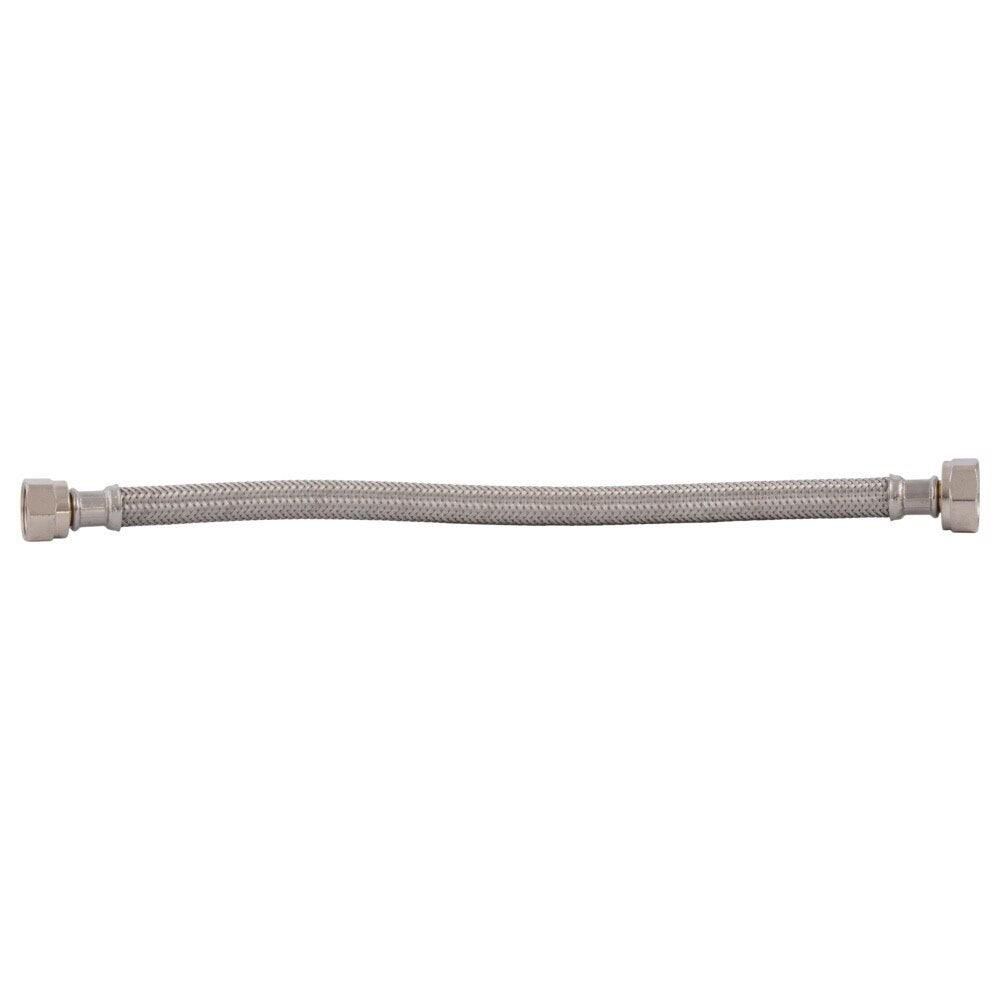 Eastman 48025 1/2 in. IPS x 1/2 in. Comp x 12 in. Braided Stainless Steel Faucet Supply Line - 2