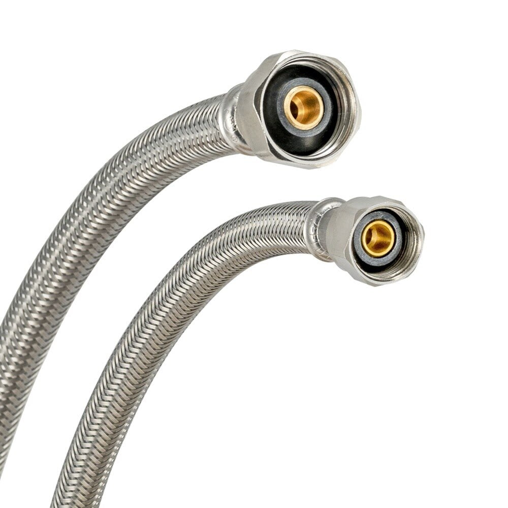 Eastman 48026 1/2 in IPS x 1/2 in Compression x 16 in Braided Stainless Steel Faucet Connector - 3