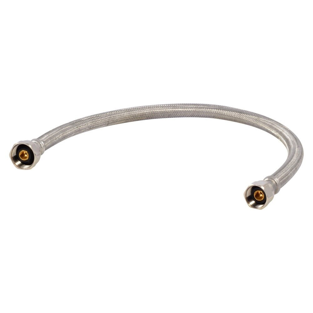 Eastman 48027 1/2 in. IPS x 1/2 in. Comp x 20 in. Braided Stainless Steel Faucet Supply Line