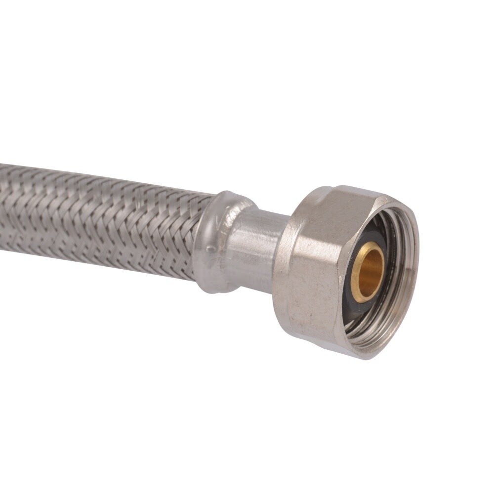 Eastman 48027 1/2 in. IPS x 1/2 in. Comp x 20 in. Braided Stainless Steel Faucet Supply Line - 2