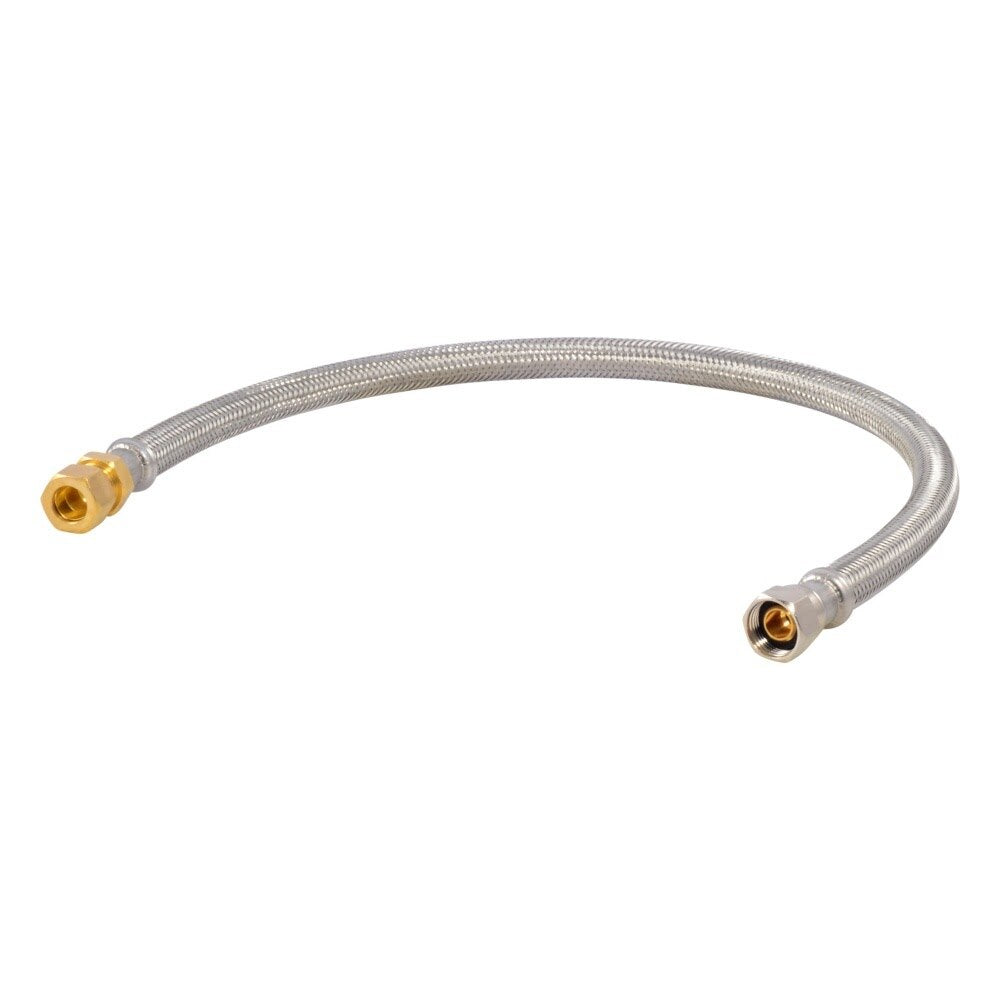 Eastman 48037 3/8 in Compression x 3/8 in OD x 20 in Stainless Steel Delta Style Faucet Supply Line