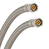 Eastman 48076 24 in Braided Stainless Steel Faucet Supply Line 3/8 in Comp x 3/8 in Comp - 3