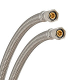 Eastman 48080 3/8 in x 3/8 in x 60 in Braided Stainless Steel Faucet Supply Line with Brass Insert - 3