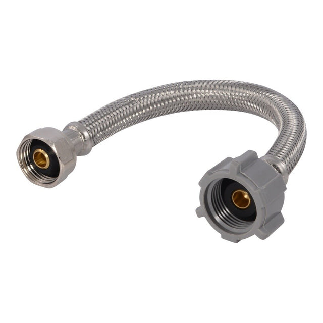 Eastman 48083P 1/2 in. IPS x 7/8 in. Ballcock x 9 in. Braided Stainless Steel Toilet Supply Line