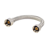 Eastman 48083 1/2 in. IPS x 7/8 in. BC x 9 in. Braided Stainless Steel Toilet Connector