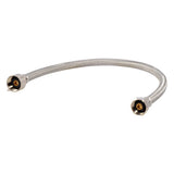 Eastman 48086 1/2 in x 7/8 in x 20 in Braided Stainless Steel Toilet Supply Line with Brass Insert