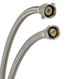 Eastman 48086 1/2 in x 7/8 in x 20 in Braided Stainless Steel Toilet Supply Line with Brass Insert - 3