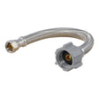Eastman 48087P 3/8 in. Compression x 7/8 in. Ballcock x 9 in. Braided Stainless Steel Toilet Supply Line with Nylon Nut