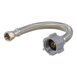 Eastman 48087P 3/8 in. Compression x 7/8 in. Ballcock x 9 in. Braided Stainless Steel Toilet Supply Line with Nylon Nut