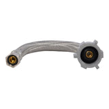 Eastman 48087P 3/8 in. Compression x 7/8 in. Ballcock x 9 in. Braided Stainless Steel Toilet Supply Line with Nylon Nut - 2