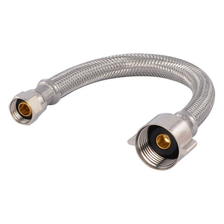 Eastman 48087 3/8 in Compression x 7/8 in Ballcock x 9 in Braided Stainless Steel Toilet Supply Line with Brass Insert