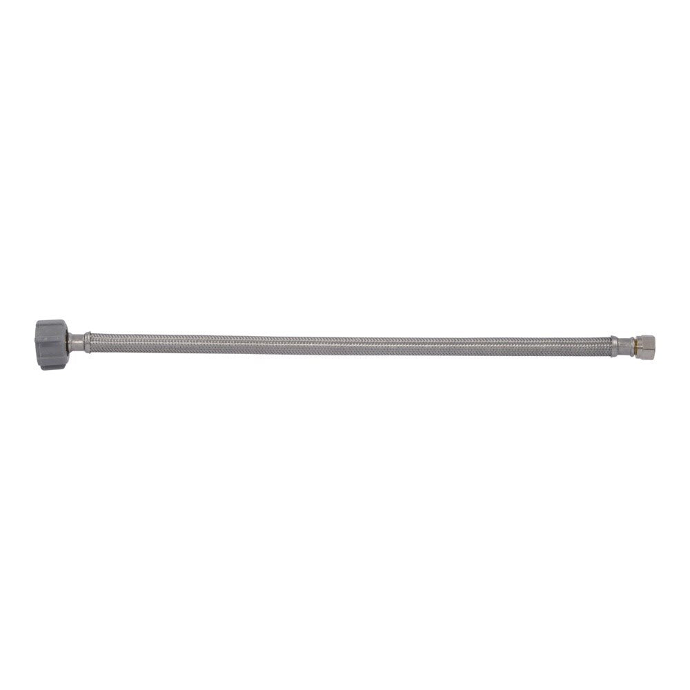 Eastman 48089 3/8 in Compression x 7/8 in Ballcock x 16 in Braided Stainless Steel Toilet Supply Line - 3