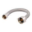 Eastman 48092 7/8 in x 1/2 in x 9 in Braided Stainless Steel Toilet Connector with Brass Insert