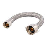 Eastman 48092 7/8 in x 1/2 in x 9 in Braided Stainless Steel Toilet Connector with Brass Insert