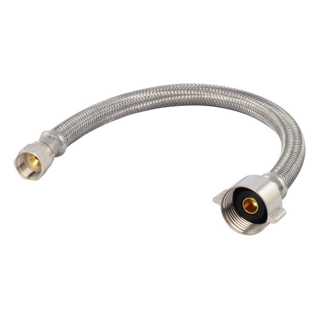 Eastman 48097 3/8 in. Flare x 7/8 in. Ballcock x 12 in. Braided Stainless Steel Toilet Connector