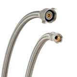 Eastman 48097 3/8 in. Flare x 7/8 in. Ballcock x 12 in. Braided Stainless Steel Toilet Connector - 3